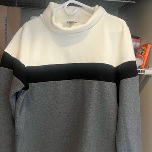 Ladies striped pullover Talbots winter top. NWT. Size large.